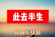 此去半生简谱 L（桃籽）《此去半生》简谱+动态视频