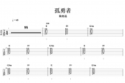 孤勇者吉他谱 陈奕迅-孤勇者电吉他+木吉他六线谱吉他谱