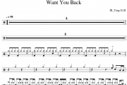 Want You Back鼓谱 5 Seconds Of Summer《Want You Back》架子鼓|爵士鼓|鼓谱