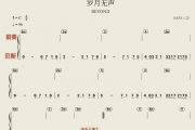 岁月无声贝斯谱 Beyond《岁月无声》四线谱|贝斯谱