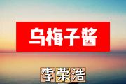 乌梅子酱简谱 李荣浩《乌梅子酱》简谱+动态视频
