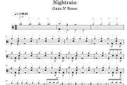 Guns N' Roses《Nightrain》架子鼓|爵士鼓|鼓谱 贝易制谱