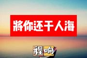 将你还于人海简谱 程响《将你还于人海》简谱+动态视频