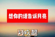 想你的话告诉月亮简谱 刘晓超《想你的话告诉月亮》简谱+动态视频