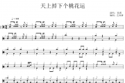 天上掉下个桃花运鼓谱 陆虎《天上掉下个桃花运》架子鼓|爵士鼓|鼓谱