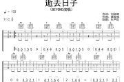 逝去日子吉他谱 Beyond《逝去日子》六线谱C调吉他谱