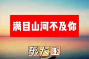 满目山河不及你简谱 彤大王《满目山河不及你》简谱+动态视频