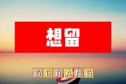 想留简谱 GGBANG《想留》简谱+动态视频A调