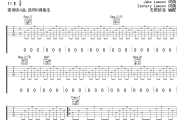JVKE《Golden Hour 》六线谱|吉他谱 无限延音制谱