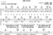东京不太热吉他谱 洛天依《东京不太热》六线谱无限延音制谱