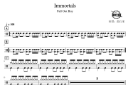 Immortals鼓谱 Fall Out Boy-Immortals爵士鼓谱 鼓行家制谱