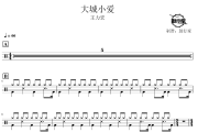 大城小爱鼓谱 王力宏-大城小爱架子鼓|爵士鼓|鼓谱 鼓行家制谱