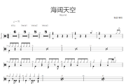 海阔天空鼓谱 Beyond《海阔天空》架子鼓|爵士鼓|鼓谱 晓牧制谱