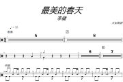 最美的春天鼓谱 李健-最美的春天架子鼓|爵士鼓|鼓谱+动态视频