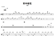军中绿花鼓谱 小曾-军中绿花爵士鼓谱+动态视频 318鼓谱