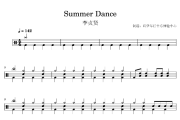 Summer Dance夏日舞蹈鼓谱 李贞贤-Summer Dance夏日舞蹈(3级轻松打)爵士鼓谱+动态视频