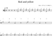 Red and yellow鼓谱 儿歌《Red and yellow》(1级入门轻松打)爵士鼓谱+动态视频