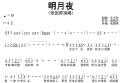 明月夜简谱 张国荣《明月夜》简谱C调