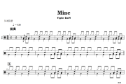 Mine鼓谱 Taylor Swift《Mine》架子鼓|爵士鼓|鼓谱+动态视频