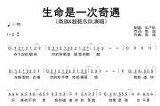 生命是一次奇遇简谱 高旗&超载乐队《生命是一次奇遇》简谱E调