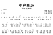 中产阶级简谱 郑智化《中产阶级》简谱C调