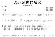 淡水河边的烟火简谱 郑智化《淡水河边的烟火》简谱降G调