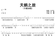 天鹅之旅简谱 许巍《天鹅之旅》简谱降B调