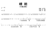晴朗简谱 许巍《晴朗》简谱G调