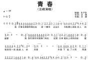 青春简谱 汪峰《青春》简谱G调