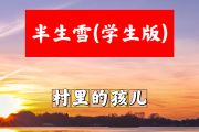 半生雪简谱 村里的孩儿《半生雪》(学生版)简谱+动态视频F调