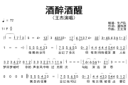 酒醉酒醒简谱 王杰《酒醉酒醒》简谱F调