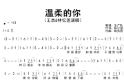 温柔的你简谱 王杰/林忆莲《温柔的你》简谱E调
