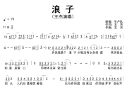 浪子简谱 王杰《浪子》简谱B调