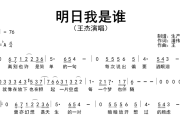 明日我是谁简谱 王杰《明日我是谁》简谱降A调