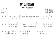 昔日舞曲简谱 Beyond《昔日舞曲》简谱C调