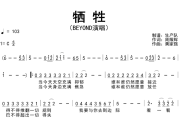 牺牲简谱 Beyond《牺牲》简谱C调