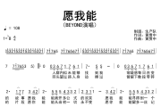 愿我能简谱 Beyond《愿我能》简谱降B调