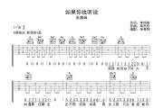 如果你也听说吉他谱 张惠妹 《如果你也听说》六线谱G调吉他谱