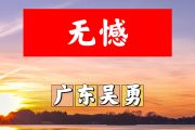 无憾简谱 广东吴勇《无憾》简谱+动态视频G调