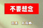 不要想念简谱 白鹿、敖瑞鹏《不要想念》简谱F调