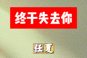 终于失去你简谱 任夏-终于失去你D调简谱+动态视频