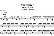 Sunflower鼓谱 Post Malone & Swae Lee《Sunflower》架子鼓|爵士鼓|鼓谱+动态视频