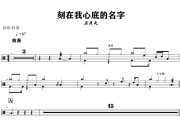 刻在我心底的名字鼓谱 五月天《刻在我心底的名字》架子鼓|爵士鼓|鼓谱+动态视频