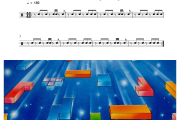 Tetris Theme鼓谱 Hirokazu Tanaka-Tetris Theme架子鼓|爵士鼓|鼓谱