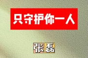 只守护你一人简谱 张磊《只守护你一人》简谱A调