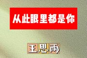 从此眼里都是你简谱 王思雨-从此眼里都是你简谱G调