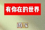 有你在的世界简谱 周深《有你在的世界》简谱升C调