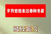岁月悠悠走过春秋冬夏简谱 风轻云淡《岁月悠悠走过春秋冬夏》简谱升C调