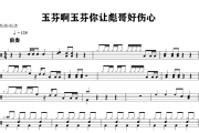 老韩很哇塞-玉芬啊玉芬你让彪哥好伤心架子鼓|爵士鼓|鼓谱+动态视频