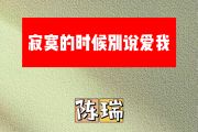 寂寞的时候别说爱我简谱 陈瑞《寂寞的时候别说爱我》简谱C调